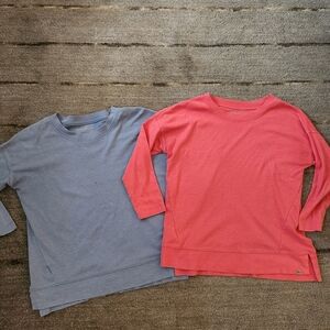 🔥Women's Casual 3/4 Sleeve Tops - Pink and Periwinkle
